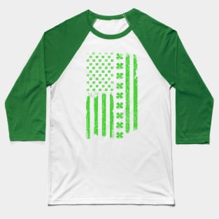 St. Patrick's Day Irish American USA Flag Baseball T-Shirt